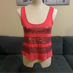 🏷️ 3 for $10 - 2B bebe Hot Pink Sequin Crop Tank
